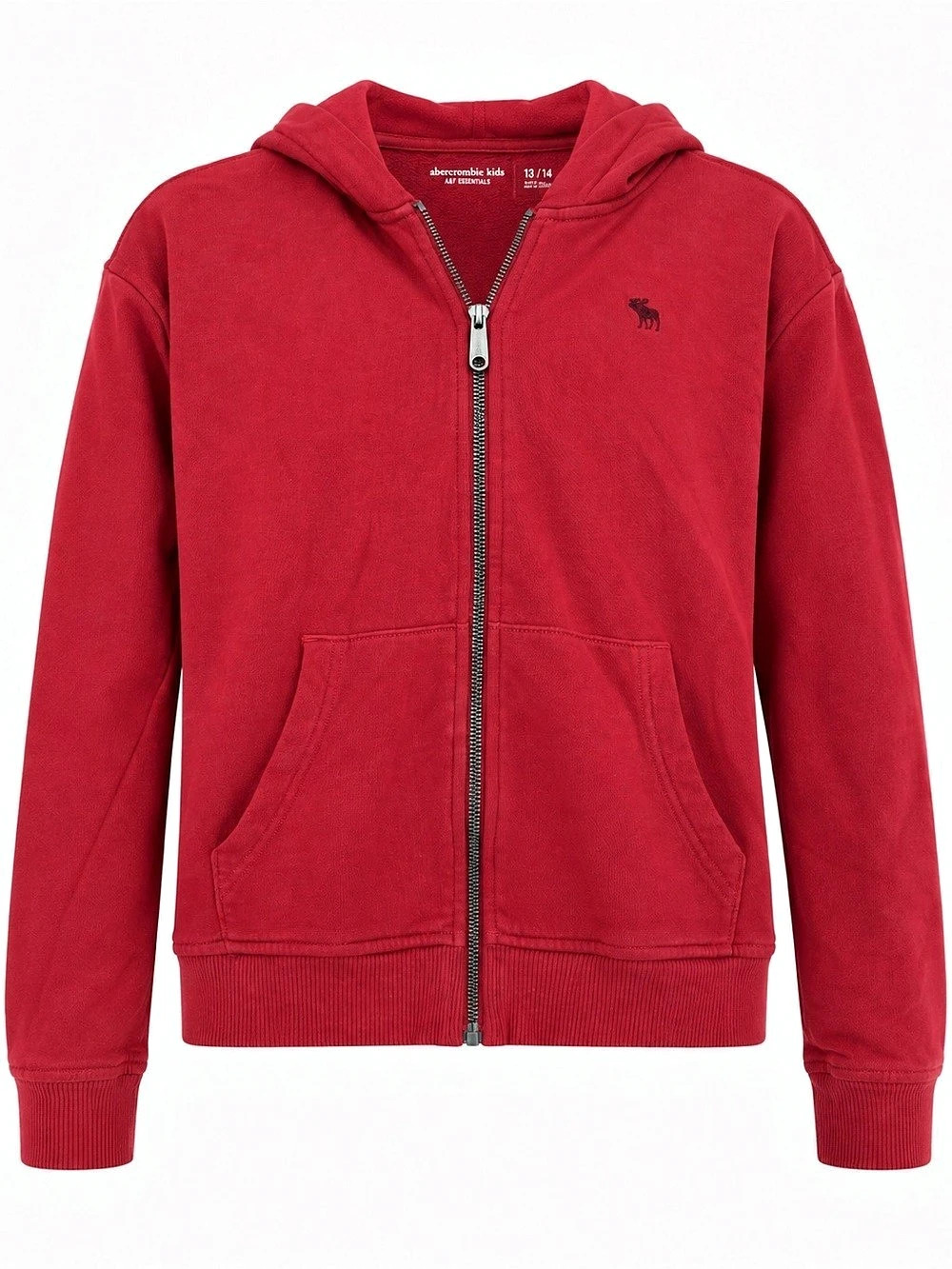 Abercrombie Kids ABF Essentials Zip Hoodie Red Girls 13/14